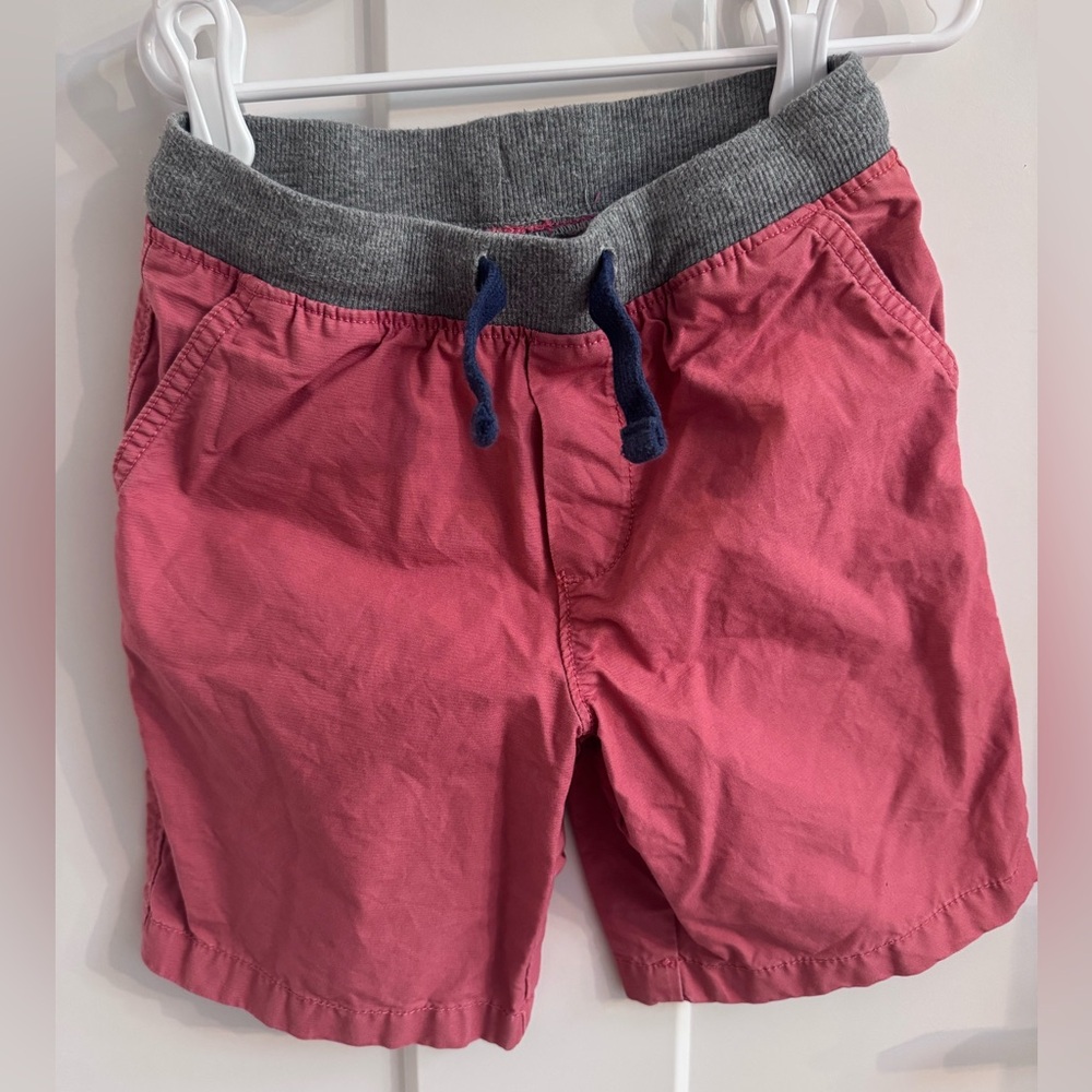 Carter's Pink Shorts with Gray Waistband and Navy Drawstring